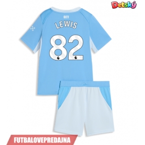 Lacne Dětský Futbalové dres Manchester City Rico Lewis #82 2026-27 Krátky Rukáv - Domáci (+ trenírky)